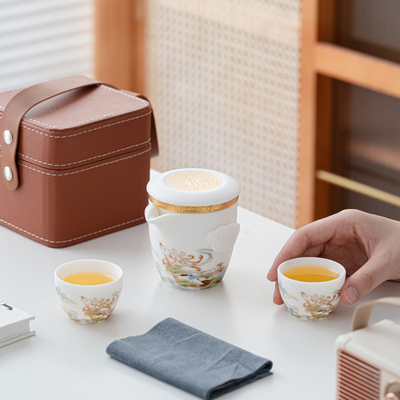 旅行茶具茶具套装陶瓷快客杯