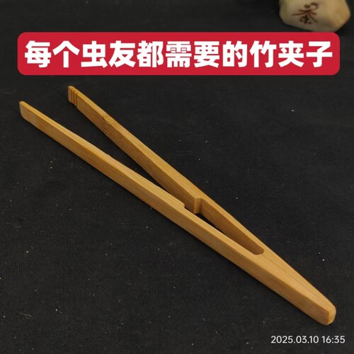 天然竹夹竹木镊子夹子蛐蛐水槽