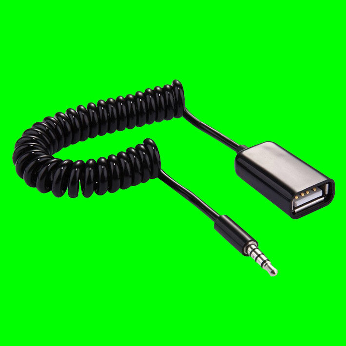 mini汽车载aux音频线车用usb转T型口耳机音响35mm连接U盘换数据线