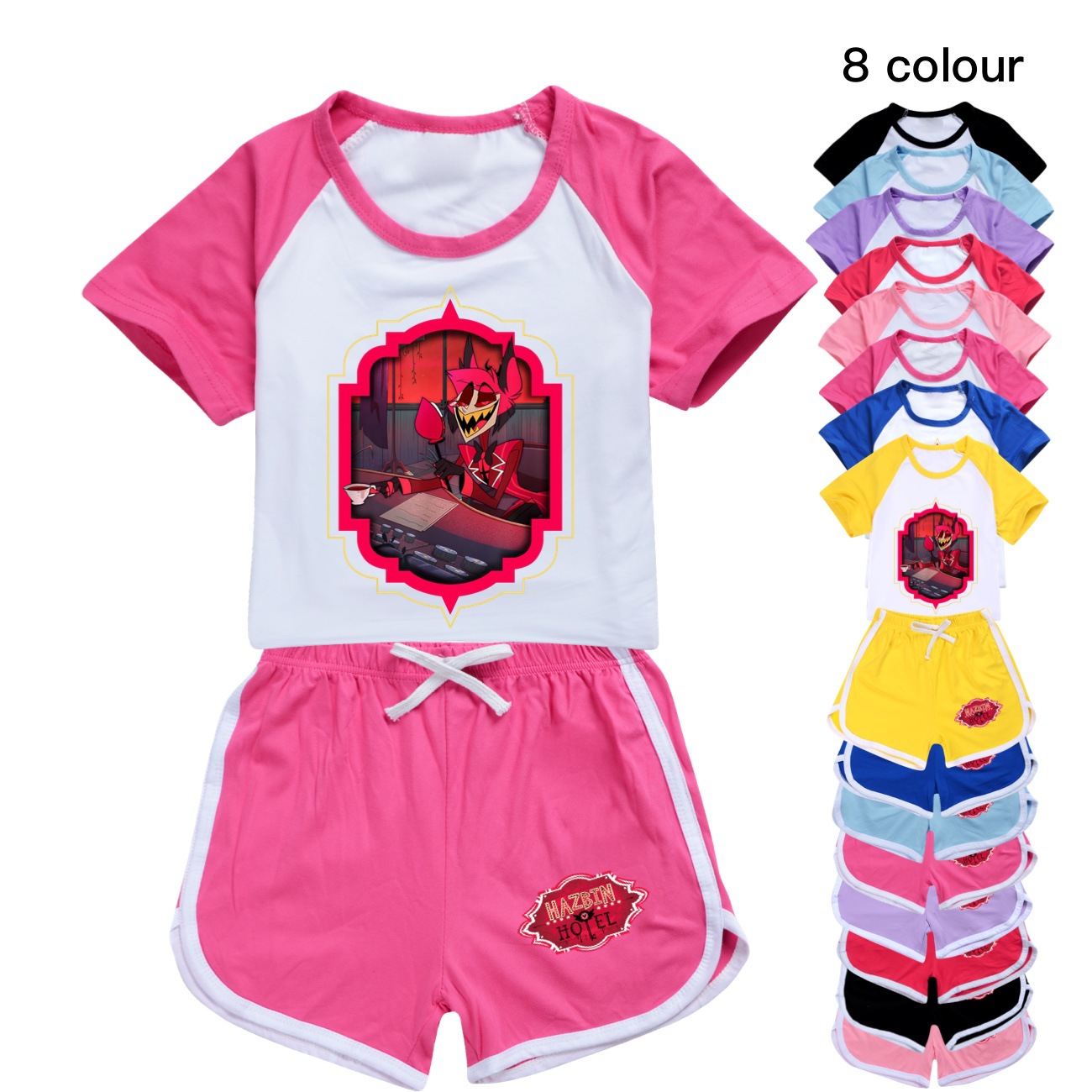 004袖T恤短裤运动套装