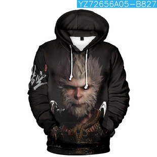 24万圣节黑神话悟空卫衣黑神话悟空服装周边服饰游戏数码印花周边