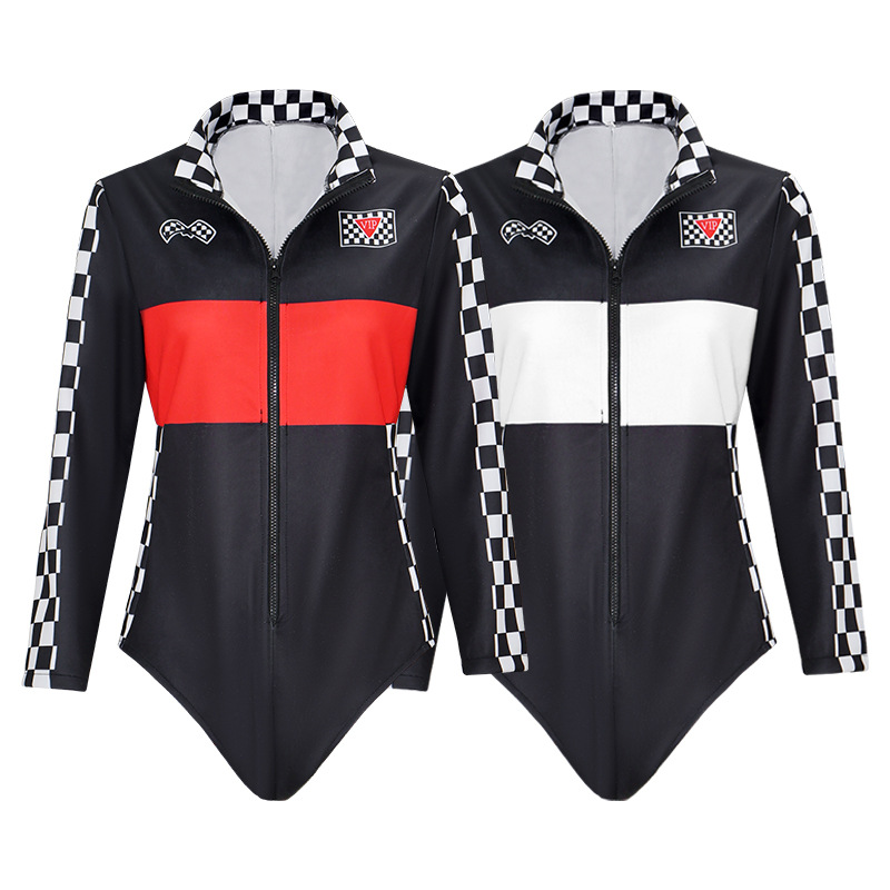 SpeedCar机车车模女郎赛车服Cosplay角色扮演服饰套装连体服+丝袜