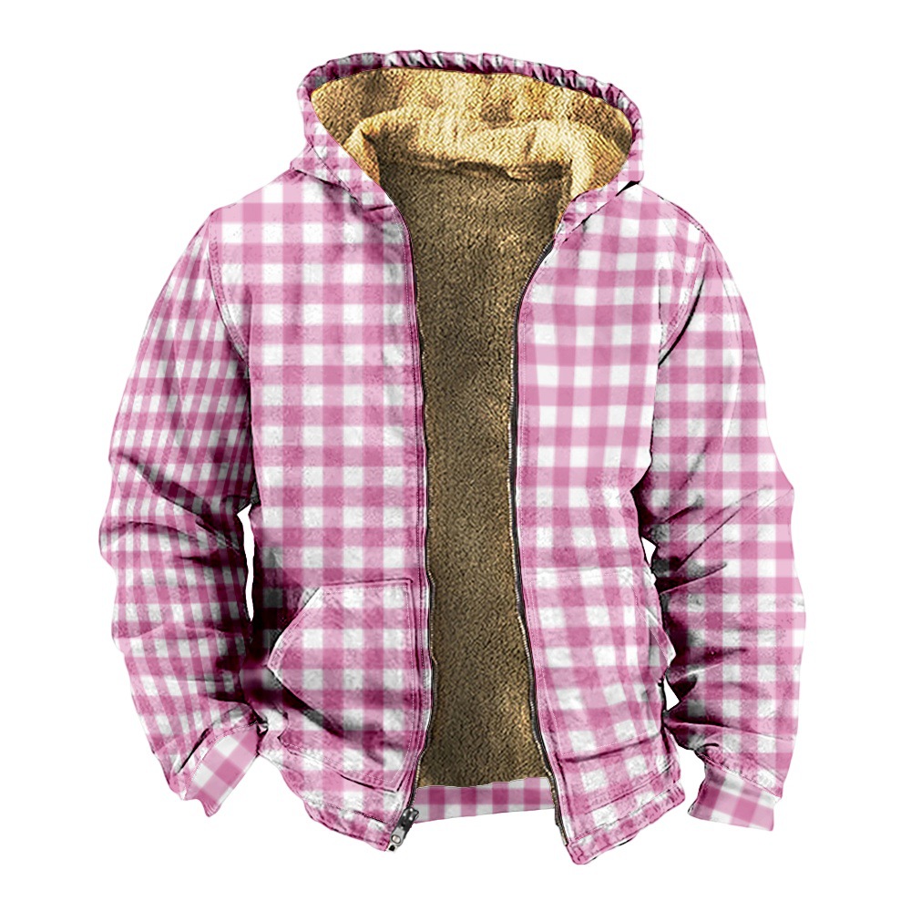 004连帽拉链棉服宽松大码外套