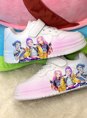 卡通潮猎魔女团K-Pop: Demon Hunters恶魔猎人女童鞋小白鞋童板鞋