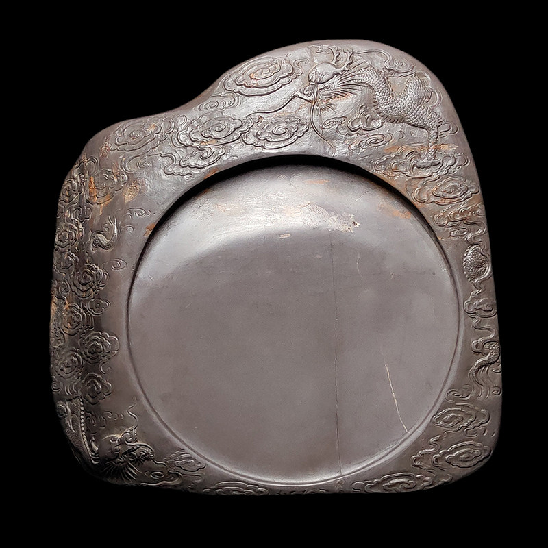 文房礼品精品肇庆端砚坑仔砚台天然原石正宗手工砚台龙腾盛世名家