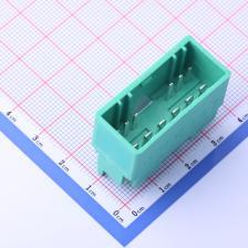 K284162WV-3 汽车连接器 汽车连接器插座5.0mm间距,双排绿色12PIN