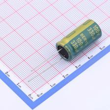25TH ±20% 2A1E 330uF 100V 直插铝电解电容 RC100M331LO13