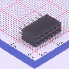 DS1023-2*6SF11 排母 2.54mm 2x6P 黑色，镀全金
