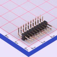 X6521WR-2x10H-C30D60 排针 2.54mm 2x10P 弯插 方针 镀金足1U