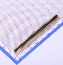 X4621WV-2x39I-C28D40 排针 2mm 2x39P 直插 方针