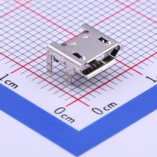 U-MICRM05P-BF13 USB连接器 Micro-B 母座 卧贴 四脚加长插板 带