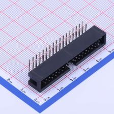 X9555WR-2x17-6TV01 线对板/线对线连接器 2.54mm 2x17P 弯插 6T
