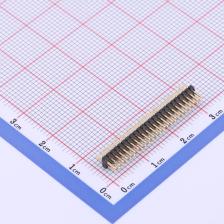 X1321WV-2x24J-C30D23 排针 1.27mm 2x24P 直插 方针
