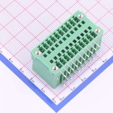 KF2EDGRHM-3.5-2*10P 插拔式接线端子 板端/插座-闭口 3.5mm 排数
