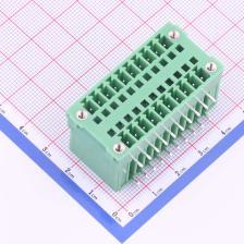 KF2EDGRHM-3.5-2*10P 插拔式接线端子 板端/插座-闭口 3.5mm 排数