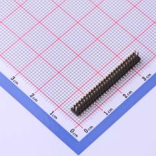 X1321WVS-2x26J-C40D53 排针 1.27mm 2x26P 立贴 方针