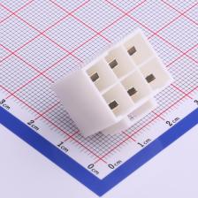 HX62008-6A 线对板/线对线连接器 6.2mm 2x3P 直插 镀锡 白色