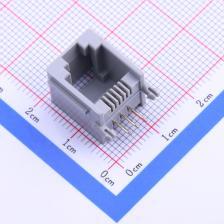 DS1133-S60APS 以太网连接器(RJ45 RJ11) RJ11 6P6C,全金,灰色,有