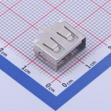 910-562A1015Y10200 USB连接器 Type-A 母座 直插 侧鱼叉脚无边铜