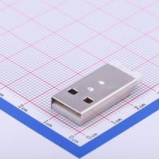 U-USBAW04P-M004 USB连接器 Type-A 公头 焊线式 焊线一件式 铁壳