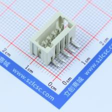 425针座连接器-弯形-05P-2.5mm白灰色 线对板/线对线连接器 2.5mm