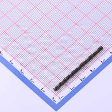 X1311WVS-37J-C18D42R1 排针 1.27mm 1x37P 立贴 方针