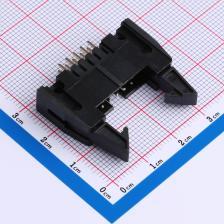 EH254V-12-10P IDC连接器(牛角/简牛) 牛角2.54mm直插 2X05P 长耳