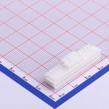 HX20028-34Y 压线端子胶壳 2mm 2x17P 带扣 公胶壳 白色