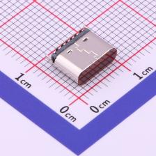 918-418K2028Y40000 USB连接器 Type-C 母座 立贴 不锈钢LCP黑胶