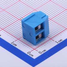 DB301R-5.0-2P-BU-S 螺钉式接线端子 5mm 排数:1 每排P数:2 弯针
