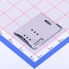 SIM-206 SIM卡连接器 自弹式 MiniSIM卡 卡座 8+2带检测脚复位式