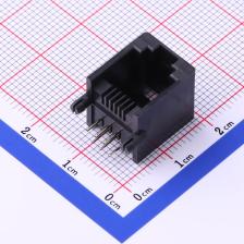 DS1133-S60BPX 以太网连接器(RJ45 RJ11) RJ12 6P6C,全金,黑色,无