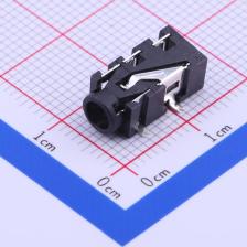 PJ-327F-SMT 音频连接器 3.5mm耳机座 5P鱼叉脚