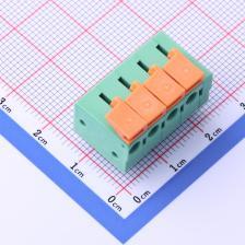 JL142R-50804GA1 弹簧式接线端子 5.08mm 每排P数:4 排数:1 绿色