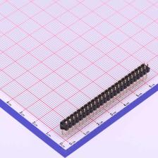 X6521WV-2x25H-C30D60 排针 2.54mm 2x25P 直插 方针 高镀金 抗氧