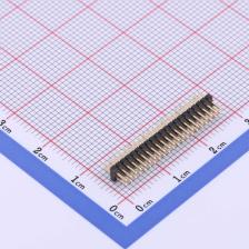 X1321WV-2x21J-C30D23 排针 1.27mm 2x21P 直插 方针