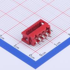 X9127HI-08A-PTRE 线对板/线对线连接器 1.27mm 1x8P 直插 大红