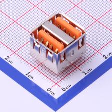 907-312A1111Y10210 USB连接器 Type-A 母座 直插 大电流双层无脚