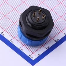 JH1712P-4P 圆形(线缆)连接器 后螺母插座JH1712P-4