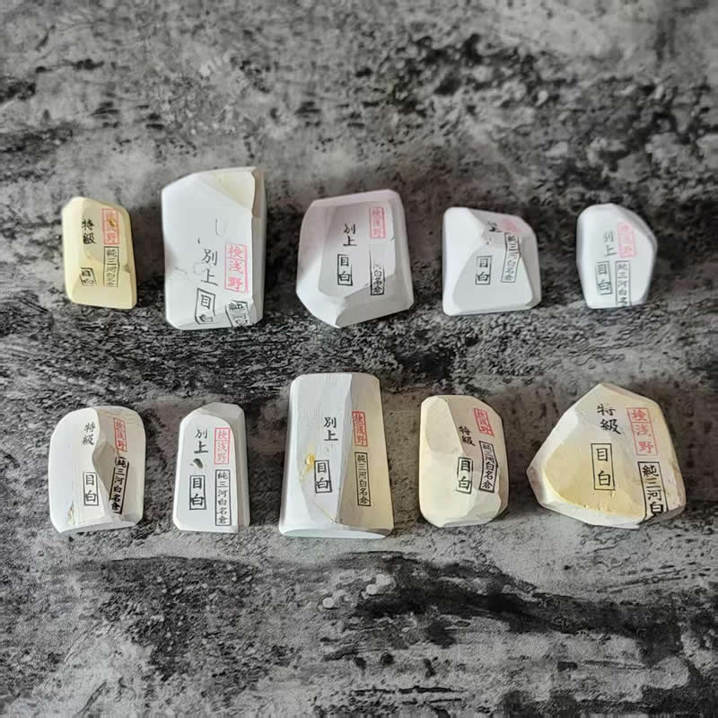 日本天然砥石 检浅野 纯三河白名仓 目白 特级/别上 打浆石