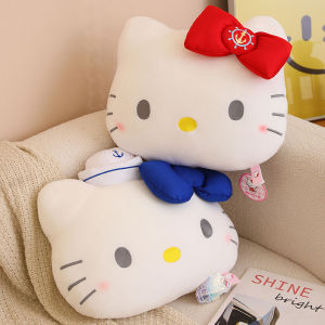 正版卡通HelloKitty抱枕毛绒玩具可爱凯蒂猫头玩偶靠垫女生礼物