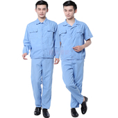 工作服半袖 工衣超薄透气夏工装 短袖 水洗棉夏季 男女装 厂服长袖 套装