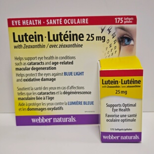 Naturals叶黄素Lutein胶囊25mg成人护眼 175粒加拿大伟博Webber