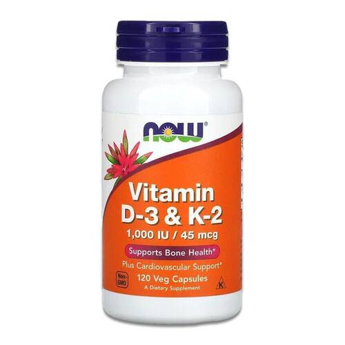 NOW诺奥维D3+K2补钙120粒