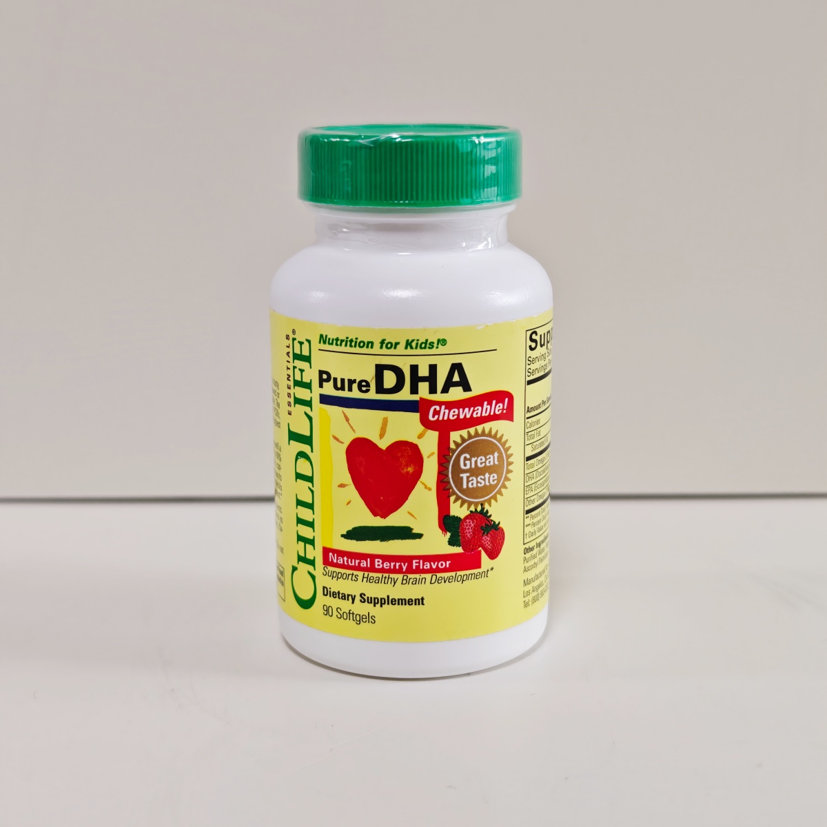 现货美国ChildLife童年时光DHA软胶囊儿童鱼油90粒婴幼儿宝宝补脑