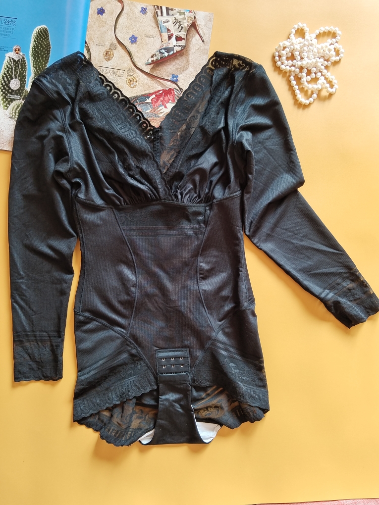 秋冬强压紧版九分袖塑身连体衣收身提臀收腹束腰无罩杯塑身美体衣