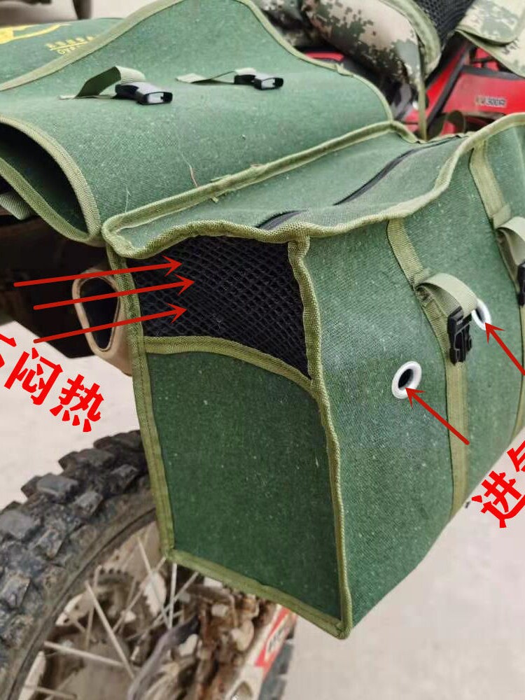 지퍼 낙타 가방 통기성 신제품 무료 배송 두꺼운 캔버스 내마모성과 내구성이 뛰어난 오토바이 전기 자동차 넥타이