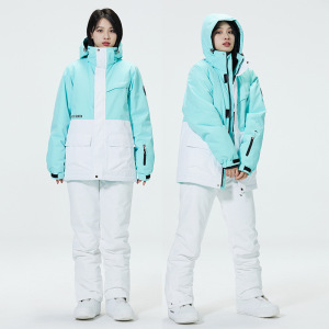 单板滑雪服套装男女款双板户外防风防水保暖加厚拼色滑雪衣裤套装