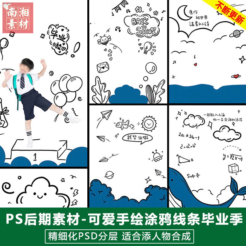 新版儿童影楼后期PS模板