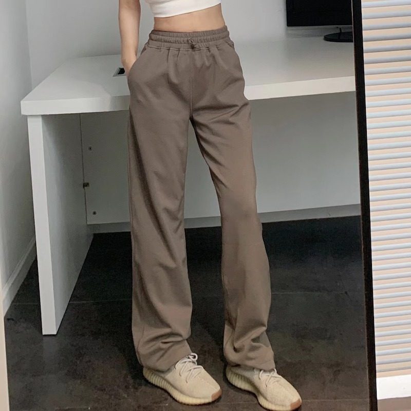 休闲运动兼顾-瑜伽服阔腿长裤肌理垂感直筒高弹休闲女士健身运动,运动服/休闲服装,运动长裤,淘宝优惠券,粉丝福利购,淘宝优惠卷